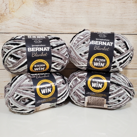 Bernat Other - Yarnspirations Gray Storm Bernat Blanket Yarn (4)
